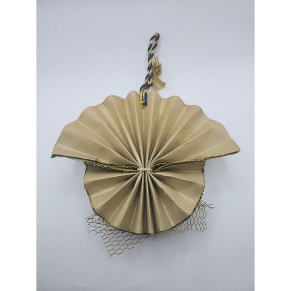 Vintage Venetian Jester Wall Mask Gold Black Porcelain Face Masquerade Decor - Picture 2 of 10